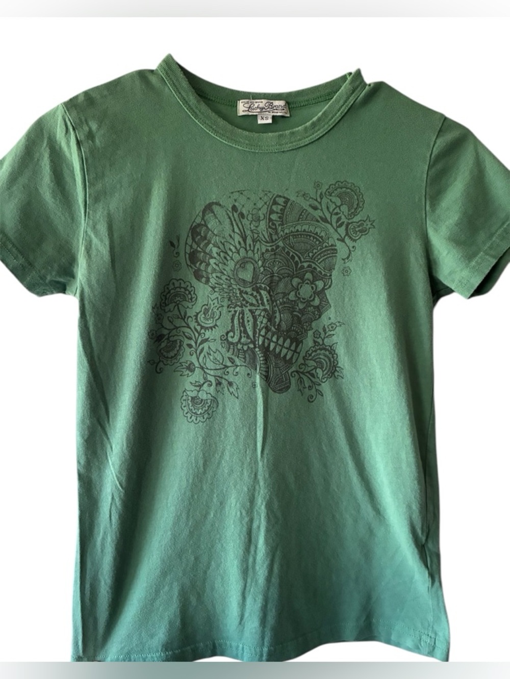 Lucky Brand Green Short Sleeve Graphic Tee